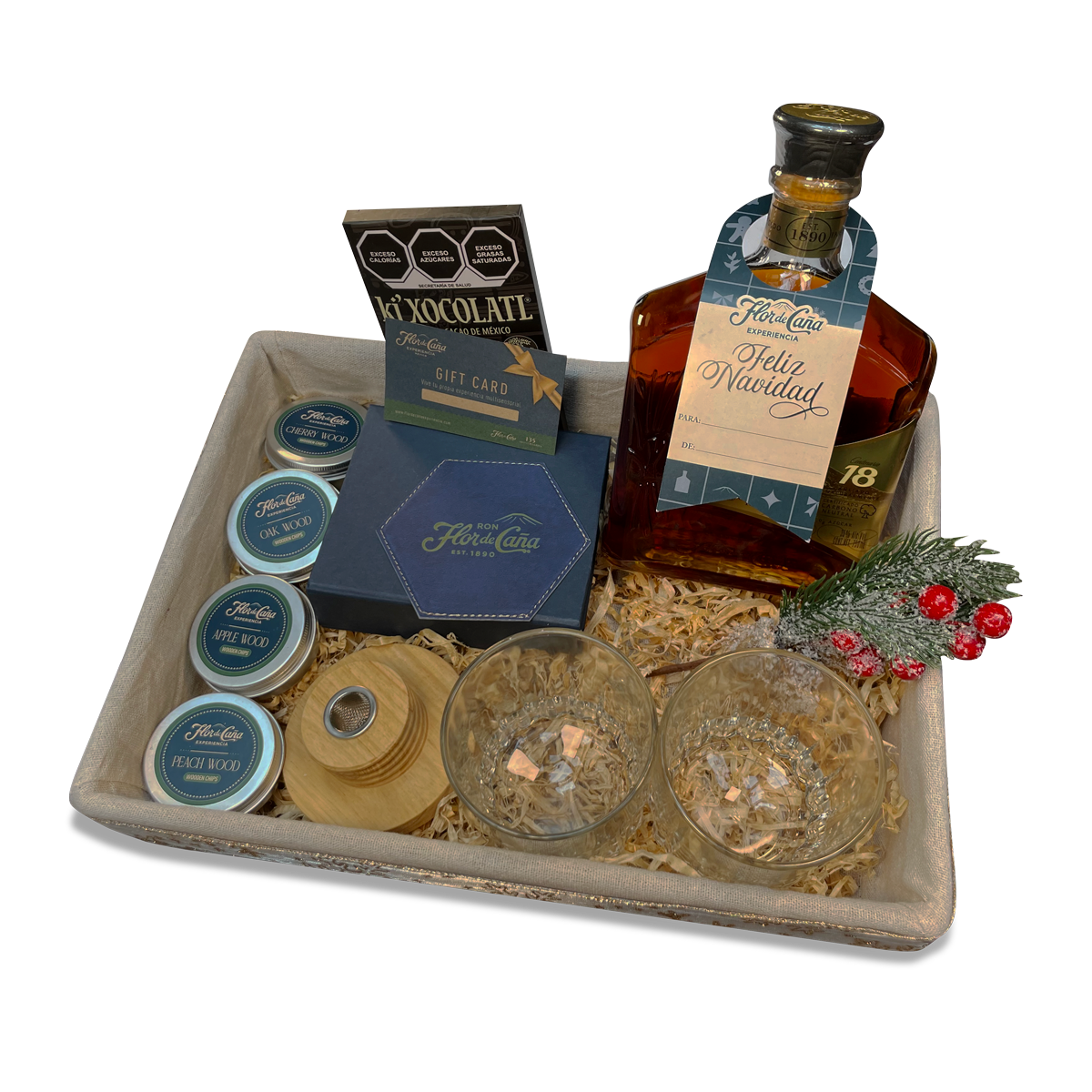 CANASTA NAVIDEÑA FLOR DE CAÑA ANFITRIÓN