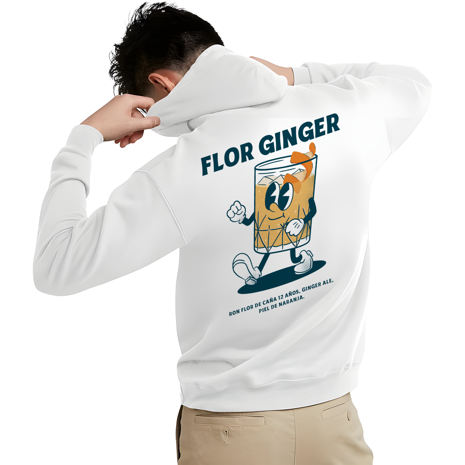 hoodie flor ginger flor de caña