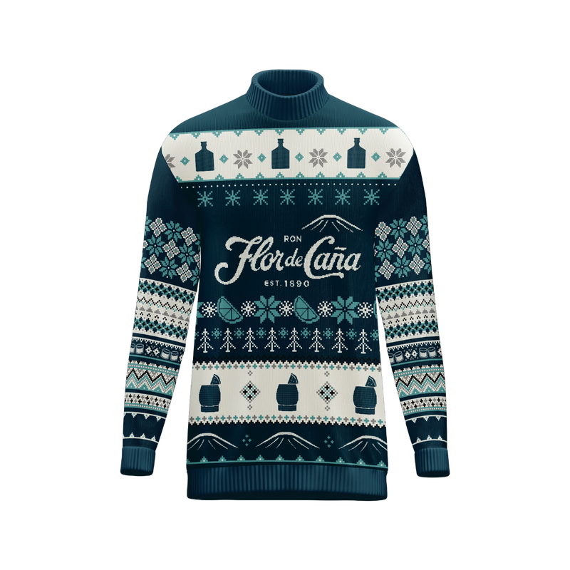 <h3>
<meta charset="utf-8">
<strong>¡La Navidad llegó con todo a Flor de Caña Experiencia!</strong>
</h3>
<p> </p>
<p>Diviértete en estas fiestas y conviértete en el centro de atención con nuestro exclusivo <i>Ugly Sweater</i>. Un diseño excéntrico y genial que solo un verdadero amante del mejor ron del mundo sabrá lucir.</p>